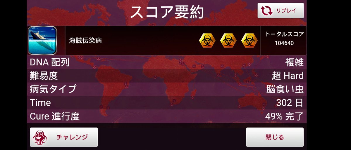 感染症マニア Ibs 脳食いの超ハードは逆にクリアがムズい部類では 基本的に人類奴隷化エンドを取るが超ハード特有の遺伝的浮動による取得コストの変動で超越を取るのが困難 超越を取っても超越フラグで全感染していても奴隷になるのにタイムラグがある