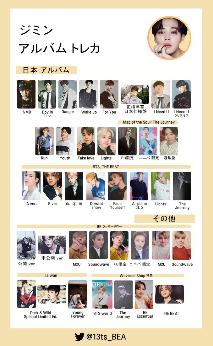BTS アルバム YoungForever初回限定盤  JIMINトレカ Winter Bea⁷💸 윈터베아⁷ on X: 