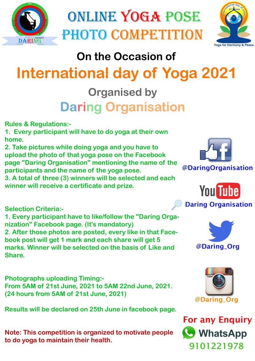Daring_Org's tweet photo. Everyone, from anywhere can take part.

For any enquiry, 
Contact on 9101221978, 8486128088, 8474855747

@PMOIndia 
@CMOfficeAssam 
@rashtrapatibhvn 
@shiv_rabidas https://t.co/AoF67RQAYa