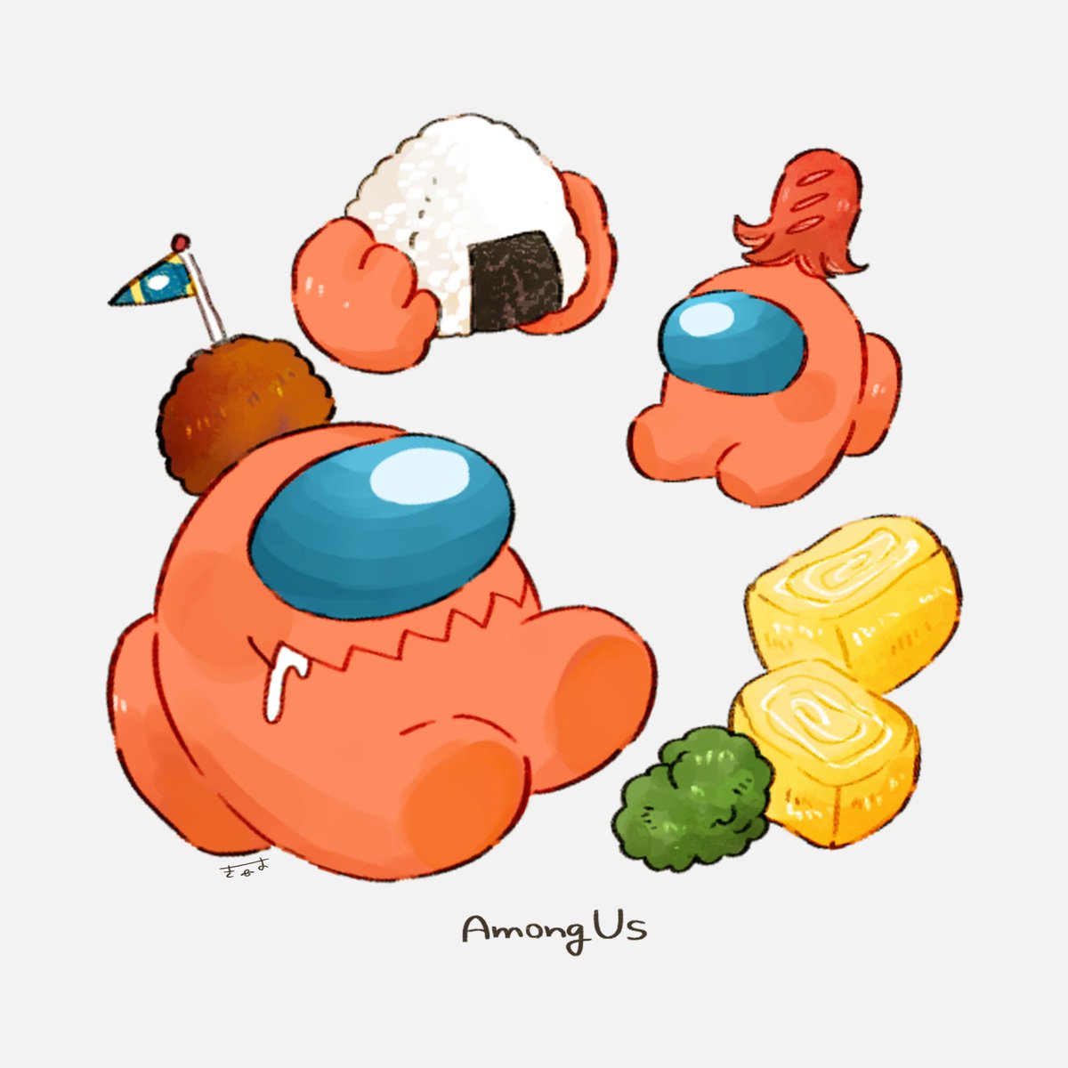 Crew(Among Us) 「🍱 」|てんみやきよのイラスト