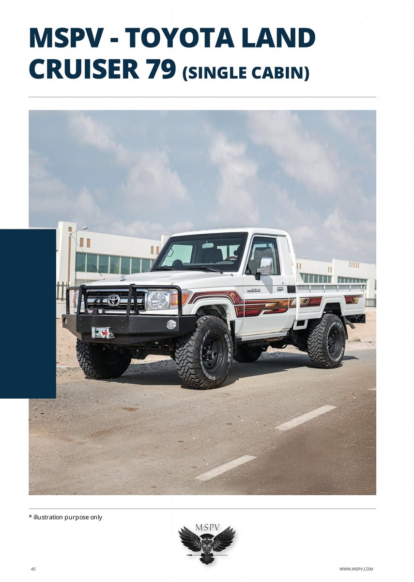 MSPVINDIA's tweet photo. MSPV Armoured/ Bulletproof Pickup India
Protection level : B4+,B6, B7 level
Contact us at +91 8796090783(WhatsApp), +971 55 608 9277 bhushan@mspv.in visit https://t.co/hSjizOmEtx
#ArmouredPickupIndia #BulletproofPickupIndia #ArmoredPickupindia #PickupIndia #ToyotaPickupIndia https://t.co/PdeF1OYMVi