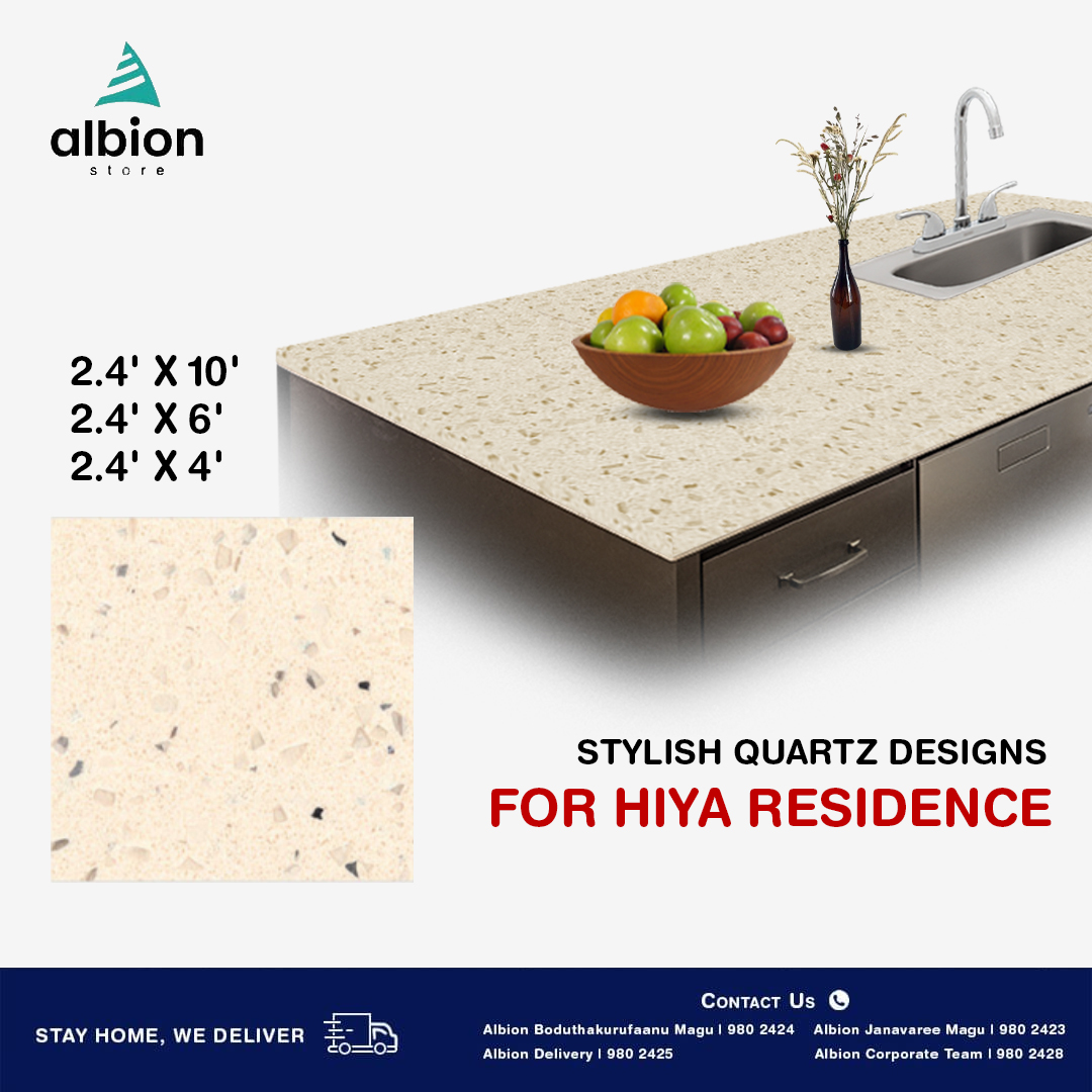 AlbionStore_mv's tweet photo. Make it your home with a simple touch of #Quartz 

📲 Viber or Call :
Boduthakurufaanu Magu Outlet: 980 2428
Janavaree Magu Outlet: 977 2266

#albion #albionstore #albionmv #teamalbion #homesolutions #askholdingspvtltd #hardwarestore #maldives #quartz https://t.co/aWdaWzY0om
