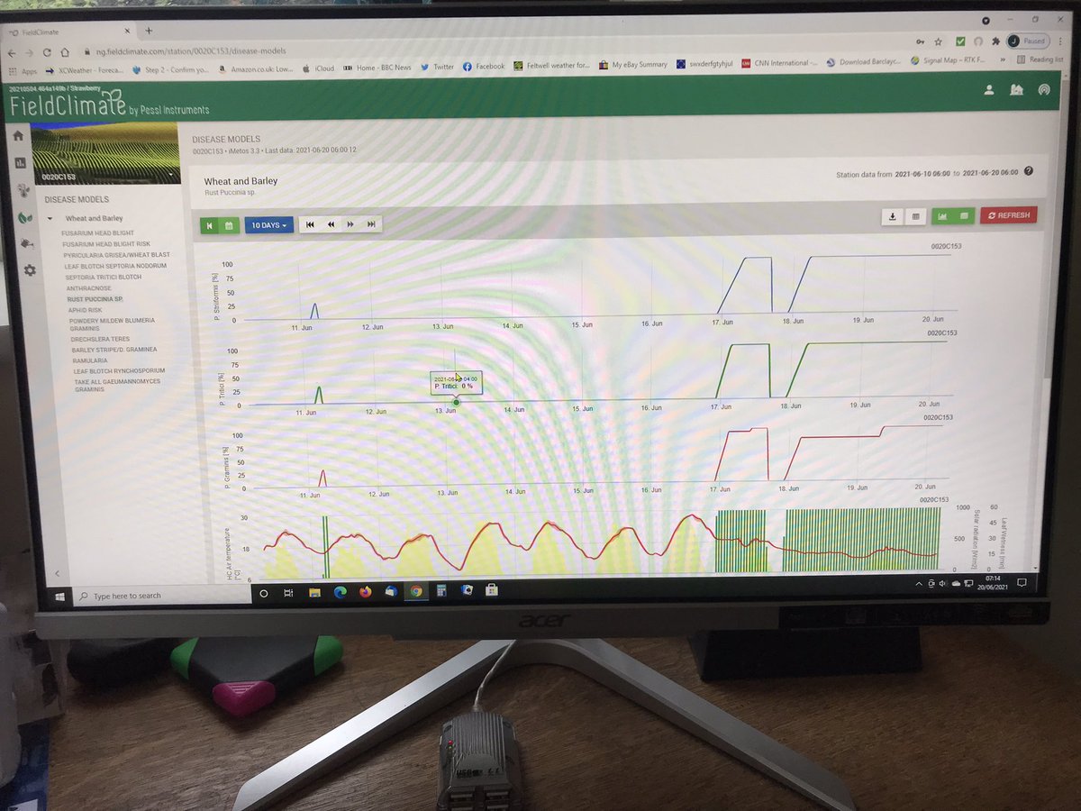 JimScarratt's tweet photo. Been fairly impressed with this investment of a weather station this year, 0-100%🤦♂️ @MetosUk @DavidWhattoff @metos_austria #fieldclimate #lesschemical https://t.co/WNPVxBg1Ih