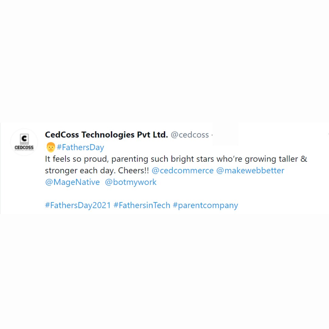 cedcommerce's tweet image. Every great achiever is inspired by a great mentor! And a Father is both a mentor and a parent.👨‍👦
Wishing all the Fathers across the globe a very Warm &amp;amp; #HappyFathersDay.😇

#FathersDay2021 #FathersinTech