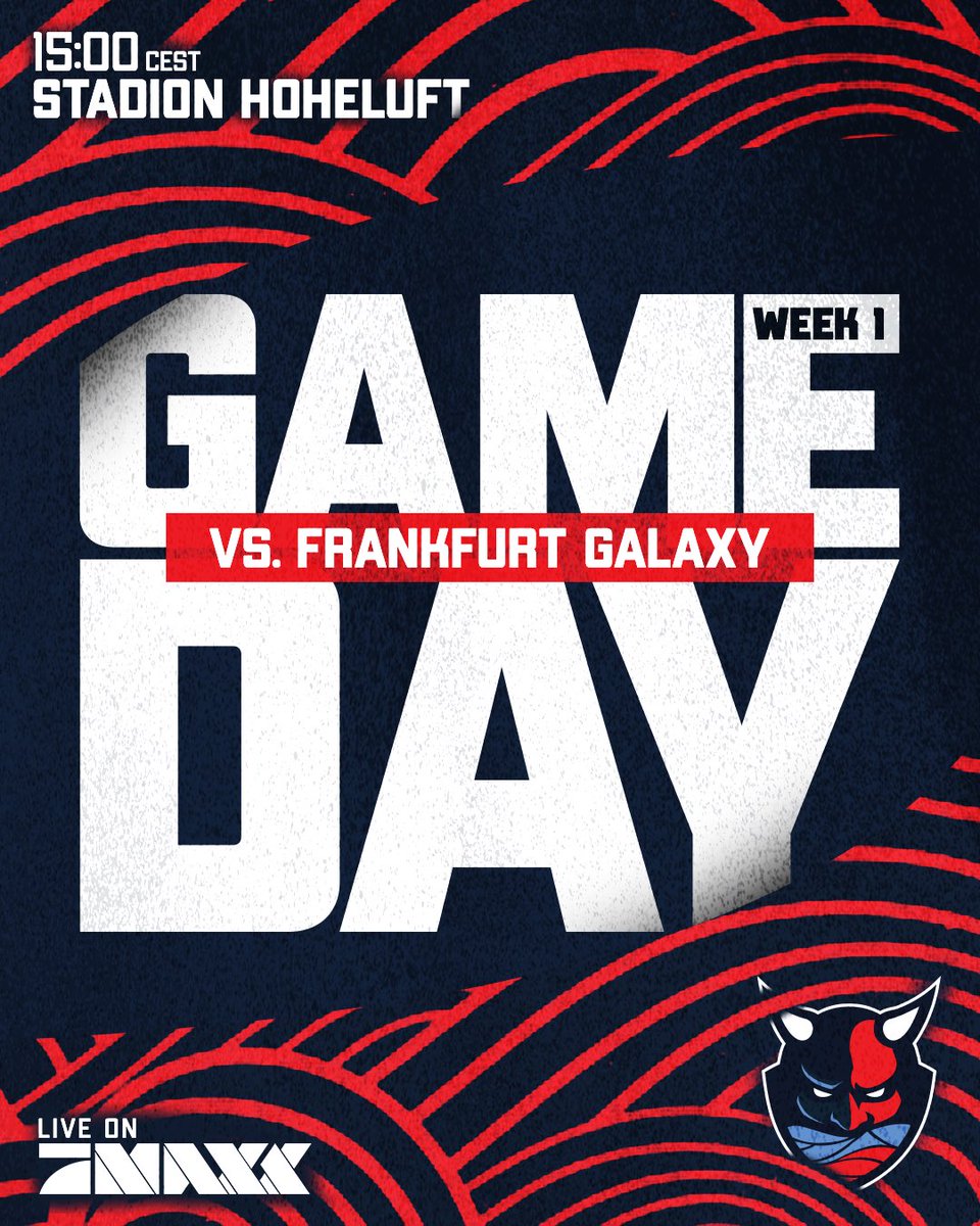 SeaDevilsHH's tweet photo. GET UP AND GET READY! IT‘S GAMEDAY 😤

📅 TODAY
🆚 @GalaxyFrankfurt 
⏰ 15:00h
📺 @ProSiebenMAXX 
🏟 Stadion Hoheluft

#CatchTheWave https://t.co/z92Q7ZjZG9