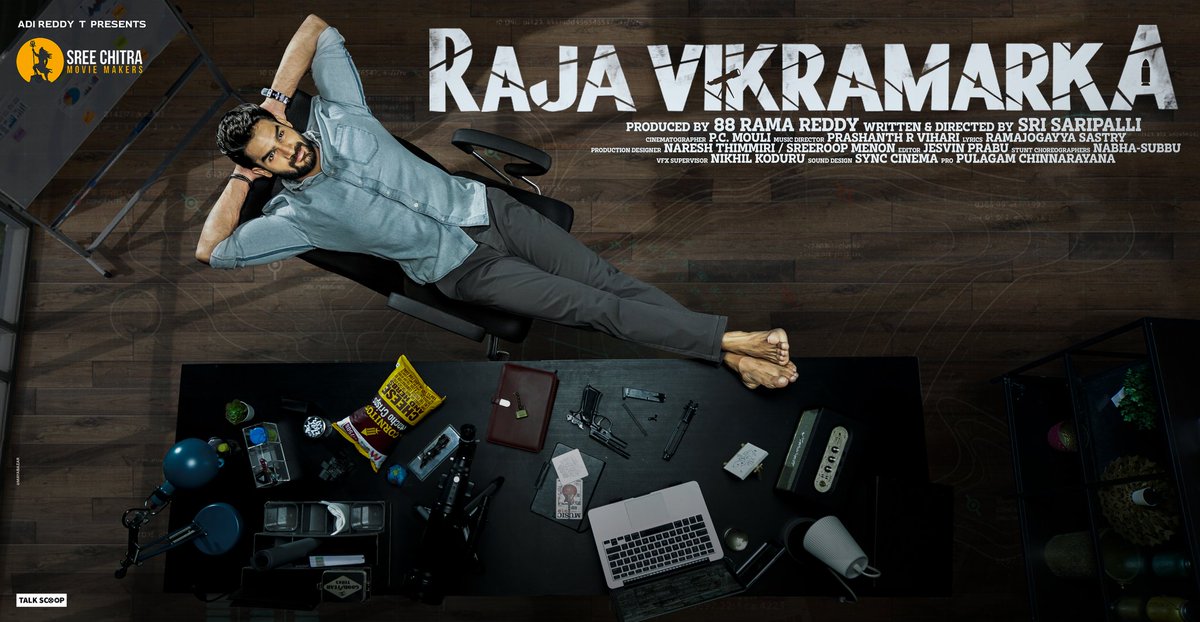 ActorKartikeya's tweet photo. And here it is.
Vikramarka 
“RAJA VIKRAMARKA”
Super Happy and Proud to name my Film after Boss Movie Title!!! Abhimananiki minchina Arahatha emundi???

#RajaVikramarka @SriSaripalli_ @actortanya @88Ramareddy #AdireddyT @prashanthvihari @SCMMOffl @PulagamOfficial https://t.co/xMsGjFJnSO