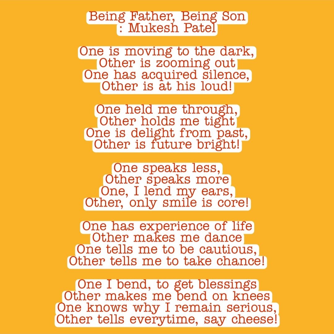 Hope you all like my latest poem on #FathersDay #FathersDay2021 
#WagleKiDuniya  @JDMajethia @sumrag @KapadiaAatish @BharatiAchrekar @Deepakpareek1 @sabtv @SonyTV