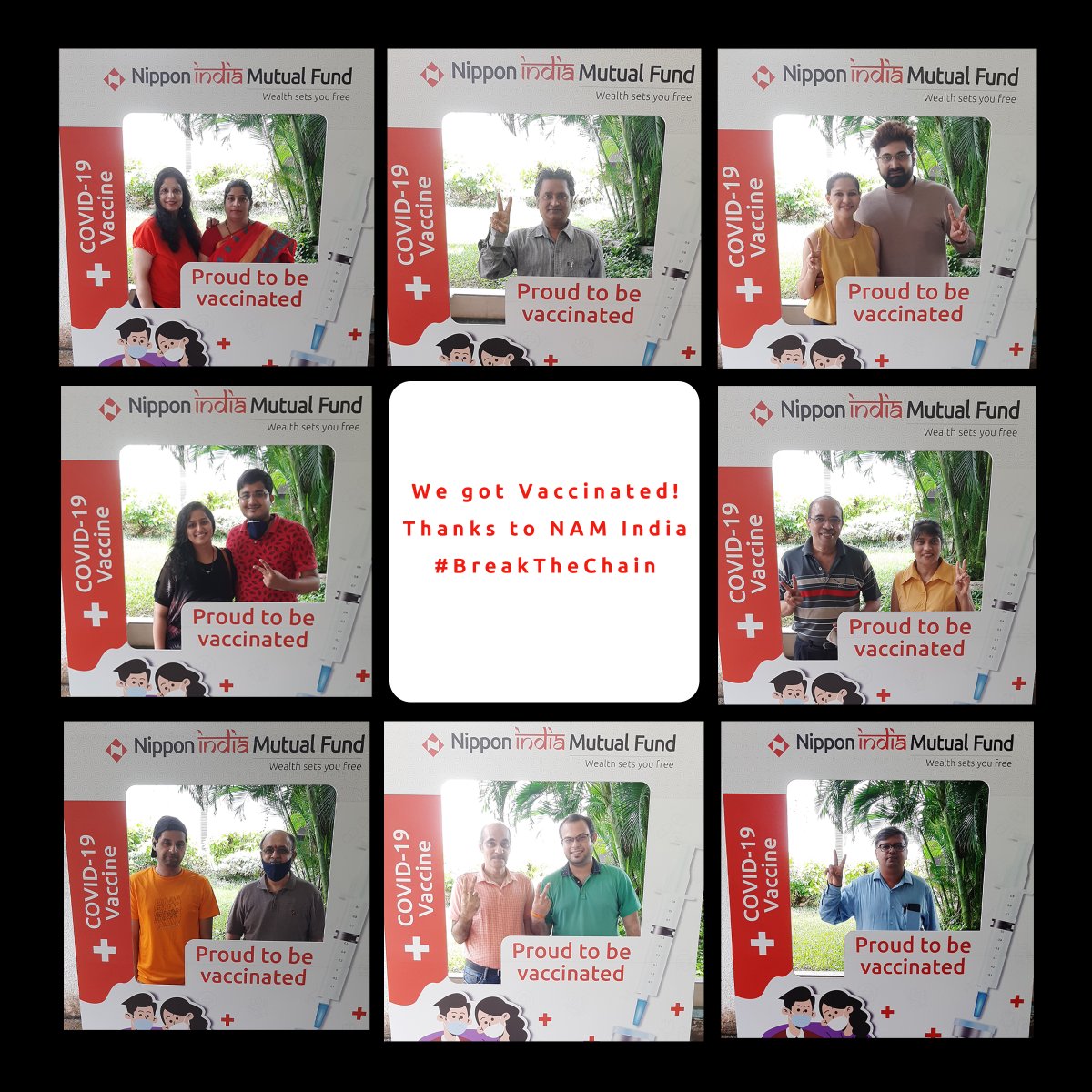 NipponIndiaMF's tweet photo. Nippon India Family invited Partners and their Families to an Exclusive Vaccination Camp in Mumbai. 
50+ Partners &amp; Family Members benefited from the same. 
Proud to be doing our bit for the society/ partner community. 🙏😇

#BreakTheChain #Vaccination @ChattyNIMF https://t.co/W6kFM6FHu6
