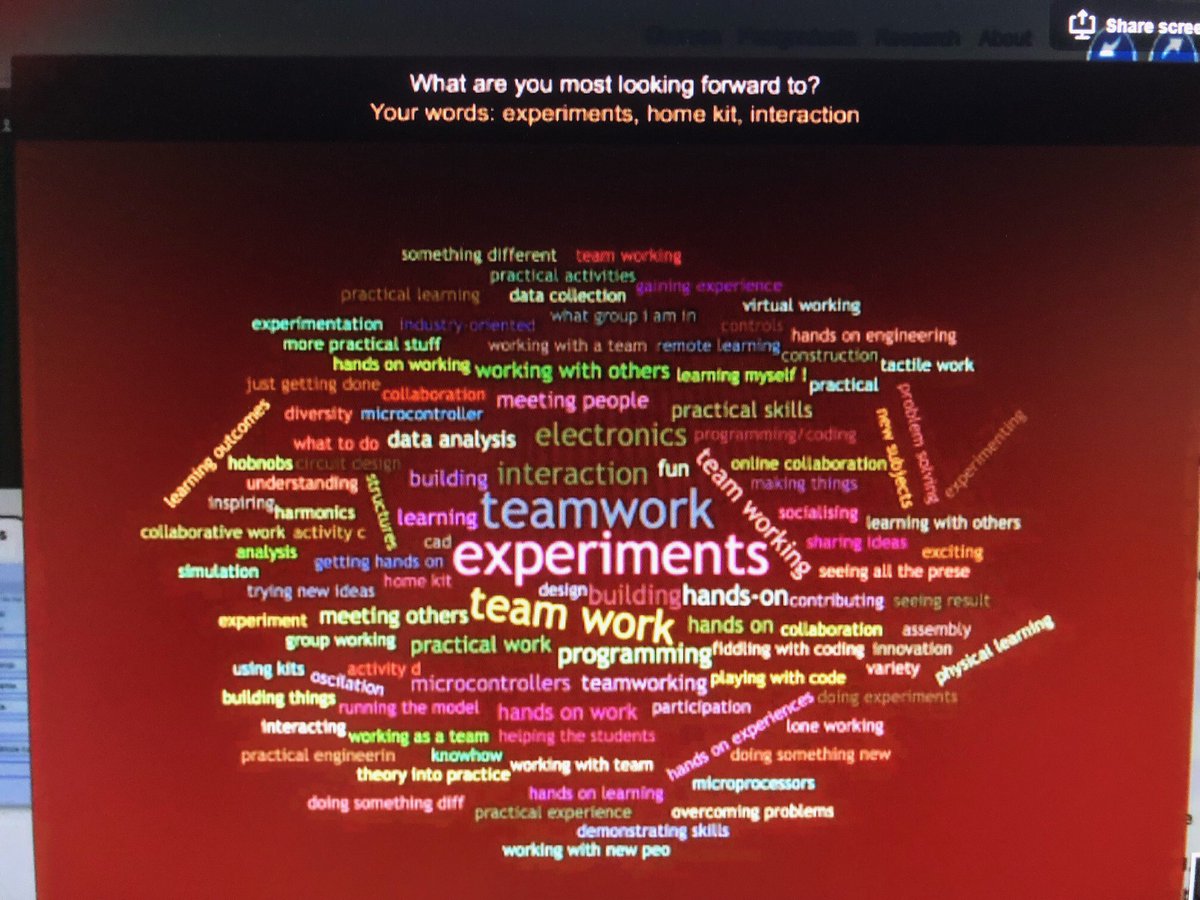 Yesterday - 4 tutor briefings, 4 student briefings, 240 tutors, 1800 students, 0.5 million components assembled into home experiment kits. Fantastic broadcasting support from colleagues in <a href="/kmiou/">KMi</a> and <a href="/OU_STEM/">Faculty of STEM, The Open University</a> This is <a href="/OpenUniversity/">The Open University</a> I know and love
#OUPracticalEngineering