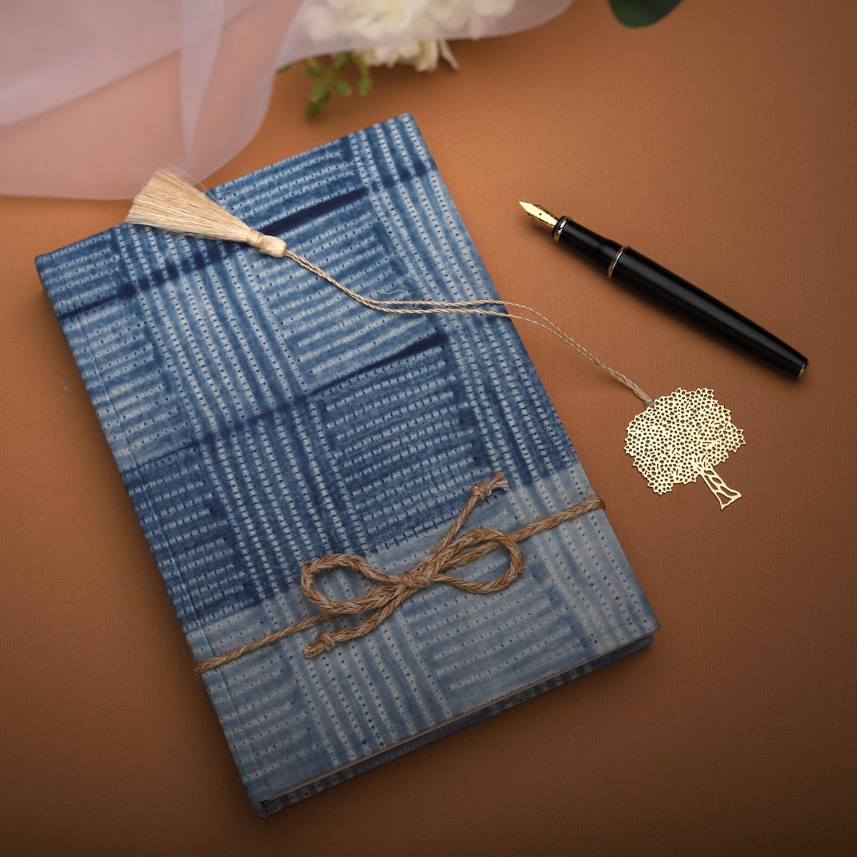 Shibori Journal
• A luxurious Indigo-dyed textile cover
• Paper 100% recycled from jute rags
• Handstitched pages
• Blank pages with a rough texture
• A perfect place for your thoughts, ideas, doodles and sketches
Shop here: bit.ly/ShiboriAP