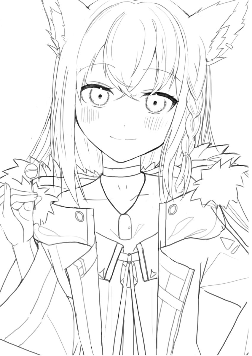 sketch← →final やってみたかったやつ。 線画めんどくさかったから