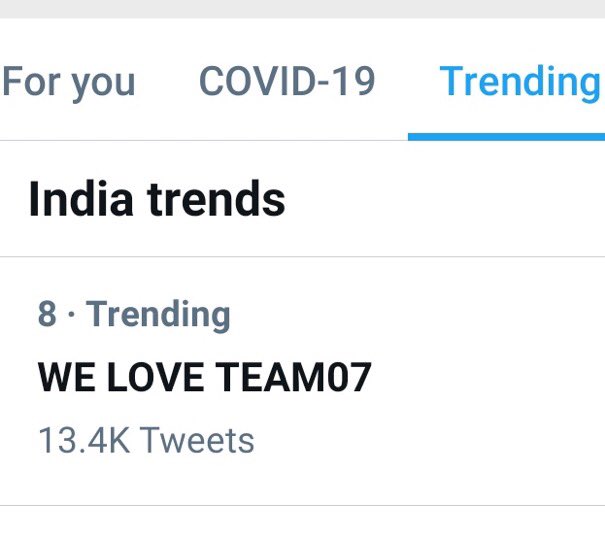 istanfaisu's tweet photo. We are trending 

WE LOVE TEAM07 https://t.co/e2crkiQev4