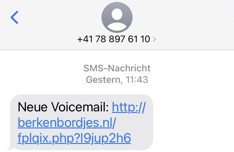 kuenzler's tweet image. #Phishing mit SMS-Wegwerfnummern hat scheinbar derzeit Konjunktur 🤬🤮