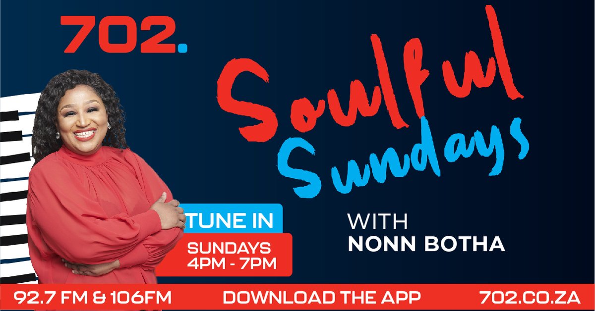 Radio702's tweet image. Tune in Now to catch @NonnBotha live on 92.7 and FM 106 | Stream on 702.co.za | Dstv: Channel 856 | favourite Sunday afternoons soul sessions music.  

#702SOULFULSUNDAYS
