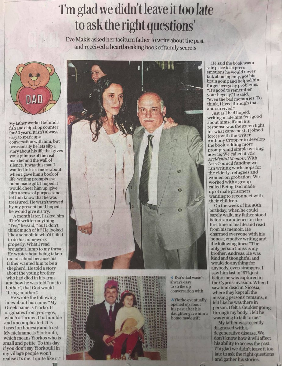 Eve Makis (@evemakis) on Twitter photo A little tribute to dad on Father's Day <a href="/Telegraph/">The Telegraph</a> . If only we were both so fresh faced😅 He was the inspiration for <a href="/LifeWriteGuide/">The Accidental Memoir</a> The Accidental Memoir <a href="/4thEstateBooks/">4th Estate Books</a> A little tribute to dad on Father's Day <a href="/Telegraph/">The Telegraph</a> . If only we were both so fresh faced😅 He was the inspiration for <a href="/LifeWriteGuide/">The Accidental Memoir</a> The Accidental Memoir <a href="/4thEstateBooks/">4th Estate Books</a>