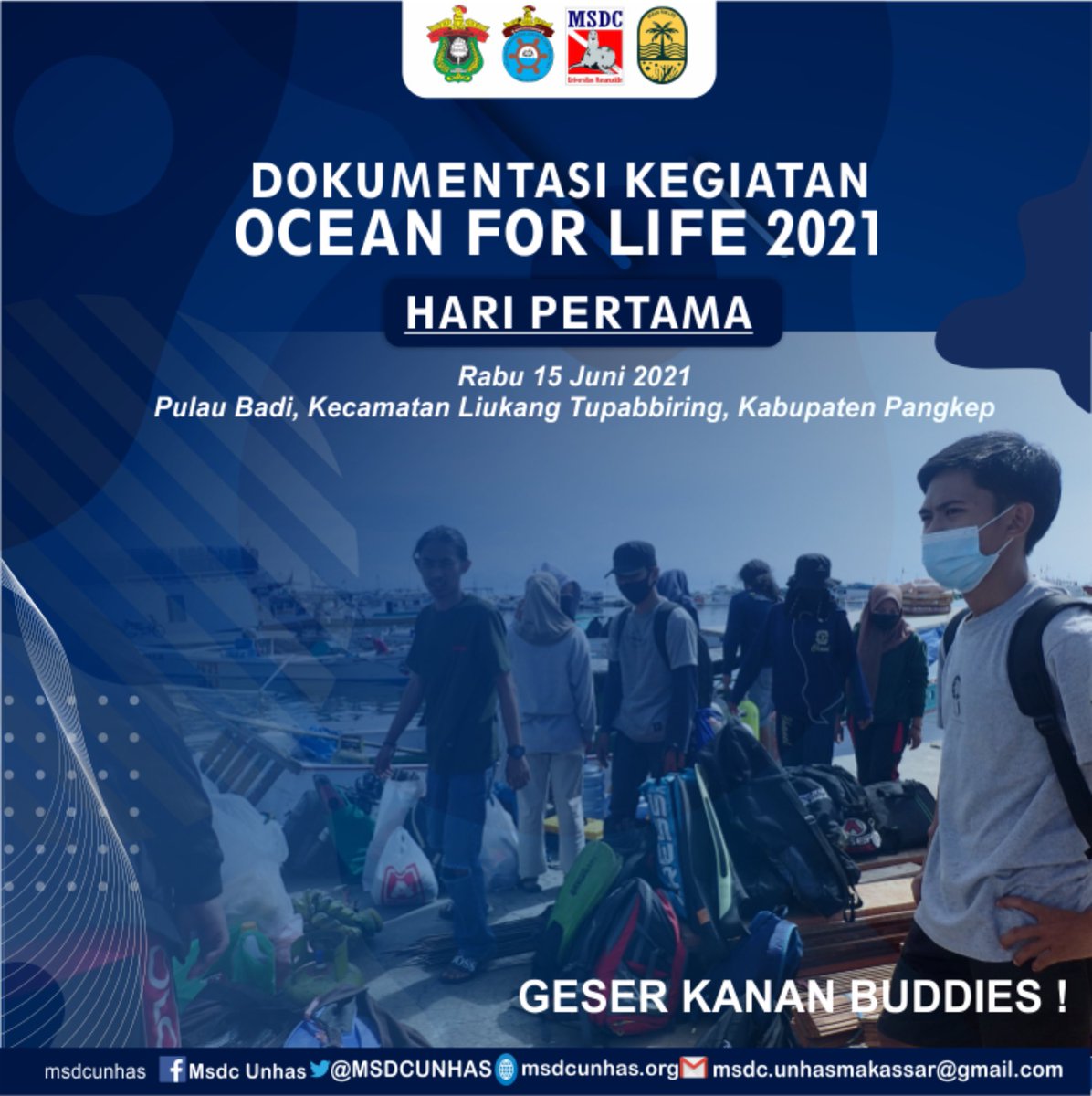 MSDCUNHAS's tweet image. [Dokumentasi Day 1]

Pada Hari rabu 16 Juni 2021, Tim pendata OFL berangkat ke pulau badi dan melakukan pendataan mptk pada hari pertama kegiatan.
.
.
.
#oceanforlife
#msdcunhas #neverdivealone 
#jalesvevajayamahe #marinescienceunhas
#waspadadiraanuraga #universitashasanuddin