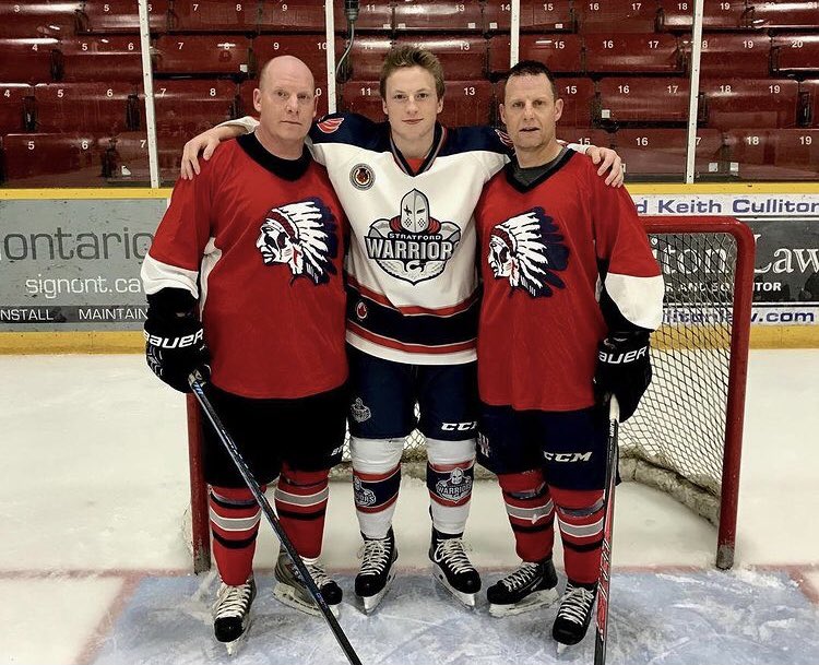 Happy Father’s Day to all of the hockey dads. Thank you for all that you do for our Warrior hockey family. The photo featuring Warrior captain <a href="/Mcleod1618/">Malcolm mcleod</a> with his father/Culliton alumni Matt, &amp; his uncle and current assistant coach <a href="/MMcLeod70/">Mike McLeod</a> at the 2017 Warrior alumni game.