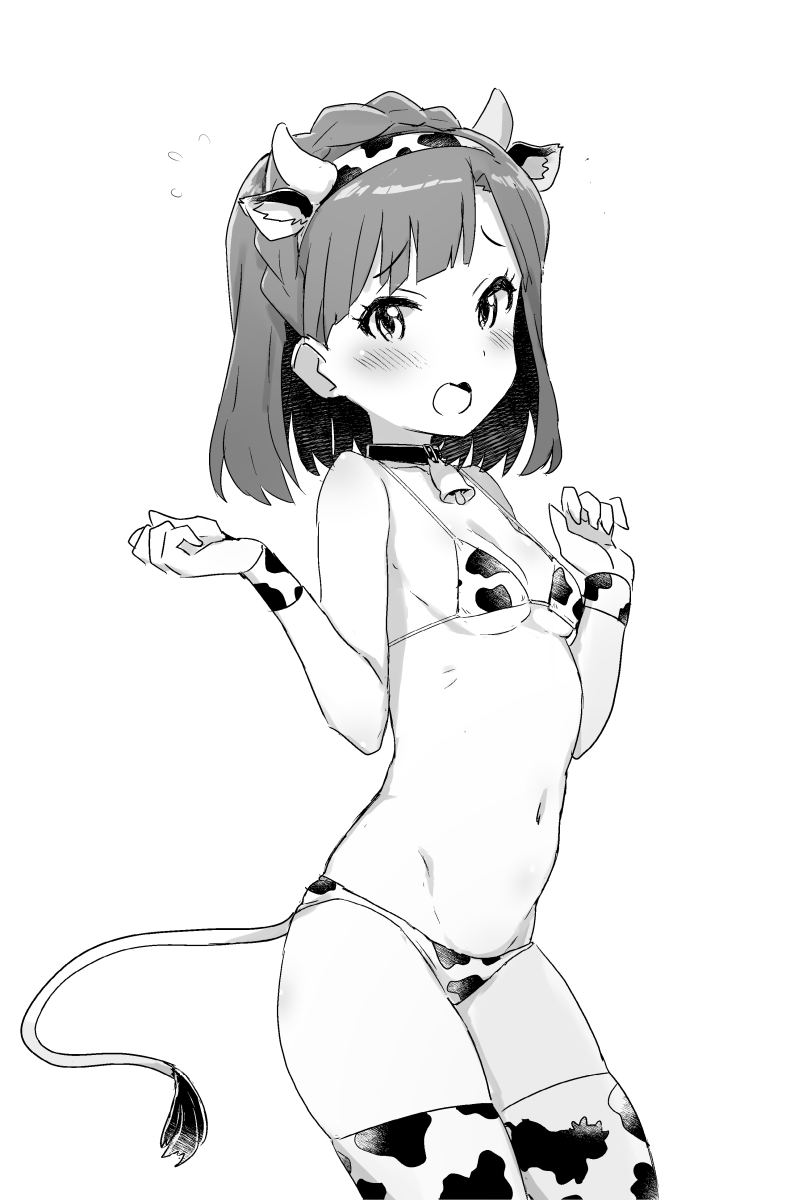 七尾百合子 「#もう一度TLを牛柄ビキニでいっぱいにしたい 」|水無月徹のイラスト