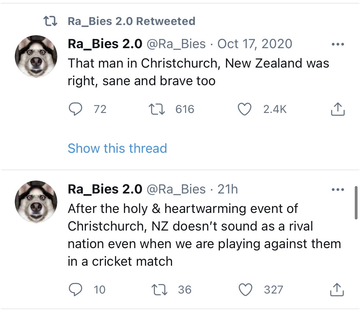 isaifpatel's tweet photo. Gushing and celebrating the dastardly terrorist attack on a Masjid in Christchurch, New Zealand where nearly 50 Muslims were gunned down. The reference can’t be more obvious.

Thank you @SrBachchan for legitimizing these neo-nazis. Shame on you! https://t.co/dRjs3ERwBP