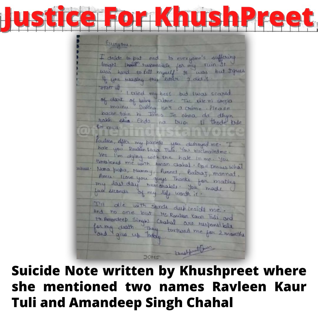 THVtweets's tweet photo. #justiceforkhushpreet 

Let's unite and Fight for Khushpreet https://t.co/tJrLYfffJI