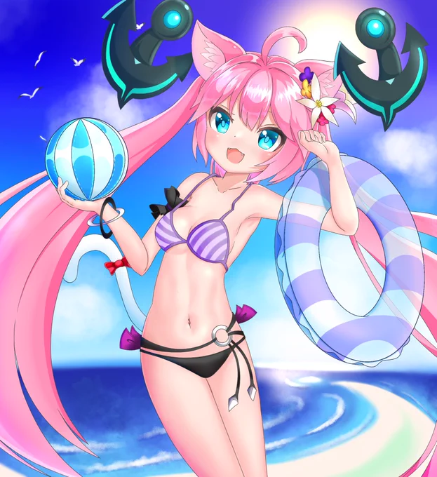 猫耳水着カリファ
 #にゃんこ大戦争 