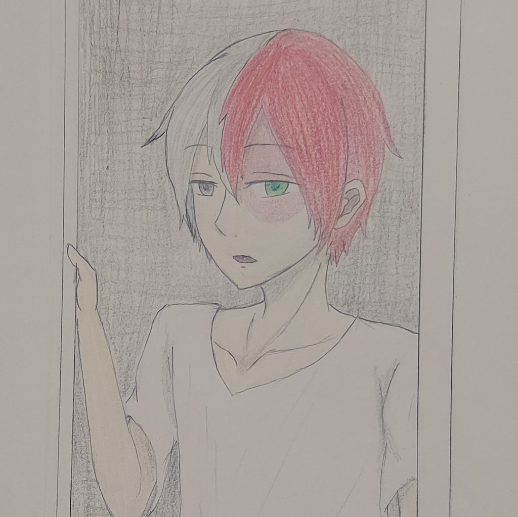 Misana 折り紙 イラスト アニメ垢 على تويتر 轟くん 自分絵 休日にインターホン鳴らしたらちょっと眠そうな顔で出てきて 何か用か とか言われたらそれこそイチコロだと思う 妄想 僕のヒーローアカデミア 轟焦凍 イラスト お絵描き 色鉛筆