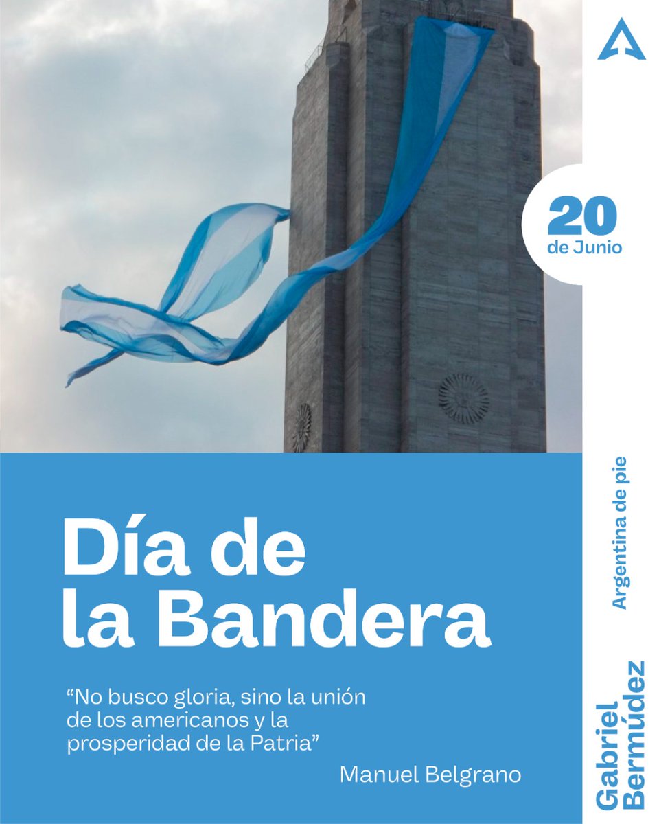 bermudezgok's tweet photo. #DiaDeLaBandera 🇦🇷
El Congreso de la Nación, por ley Nacional N° 12361, estableció el 20 de junio ( por ser el aniversario del fallecimiento del General Manuel Belgrano, el 20 de junio de 1820) cómo Día de la Bandera🇦🇷 https://t.co/ErHhdedtvO