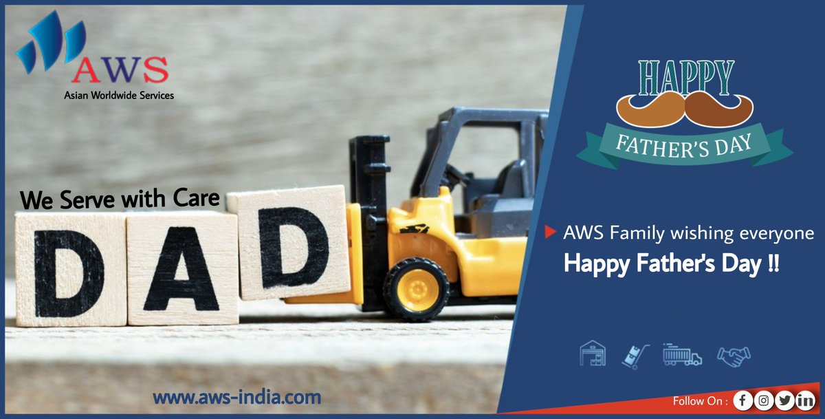 This #fathersday  thank him for everything, spoil him with all the love, but more importantly, make sure to take care of him!

AWS wishes all the hardworking, loving fathers. A very Happy Father’s Day!

#awsindia #HappyFathersDay #consolidation #LCL #FCL #exports  #imports