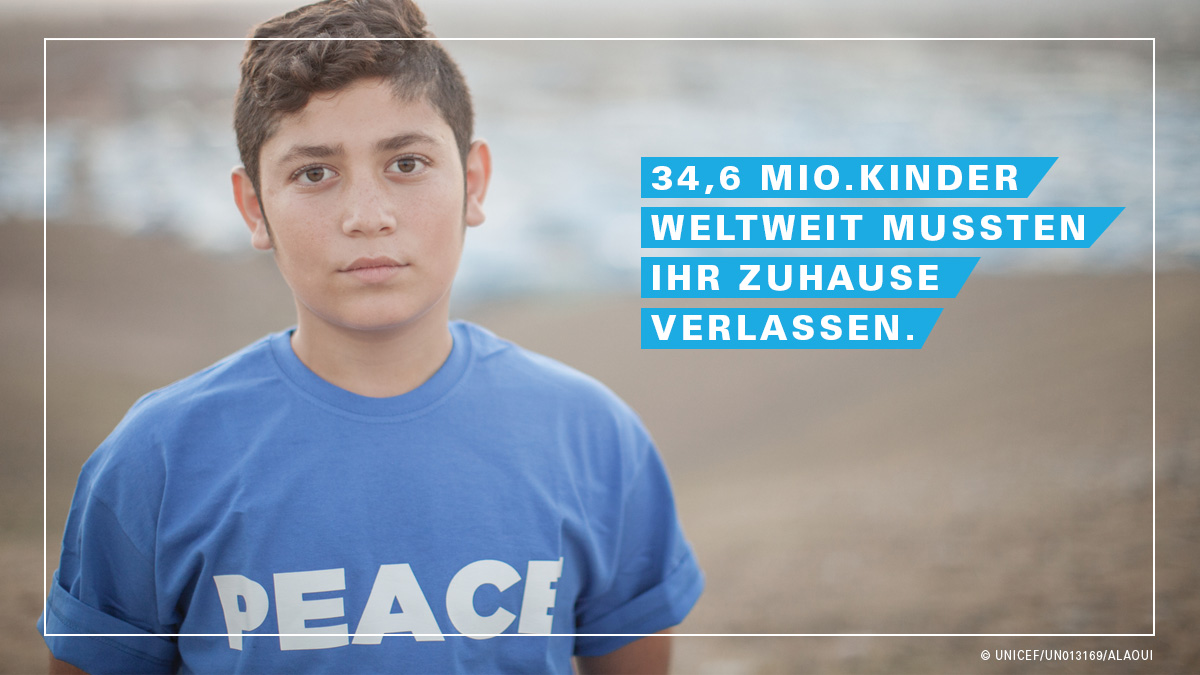 UNICEFgermany's tweet photo. Millionen Kinder sind auf der Flucht vor Krieg und Gewalt. Auch Ahmad floh vor dem Konflikt in seiner Heimat Syrien. Kinder wie er brauchen eine #PolitikMitZukunft. #WorldRefugeeDay2021 #Weltflüchtlingstag #BTW21 https://t.co/5czYgfW9Sm