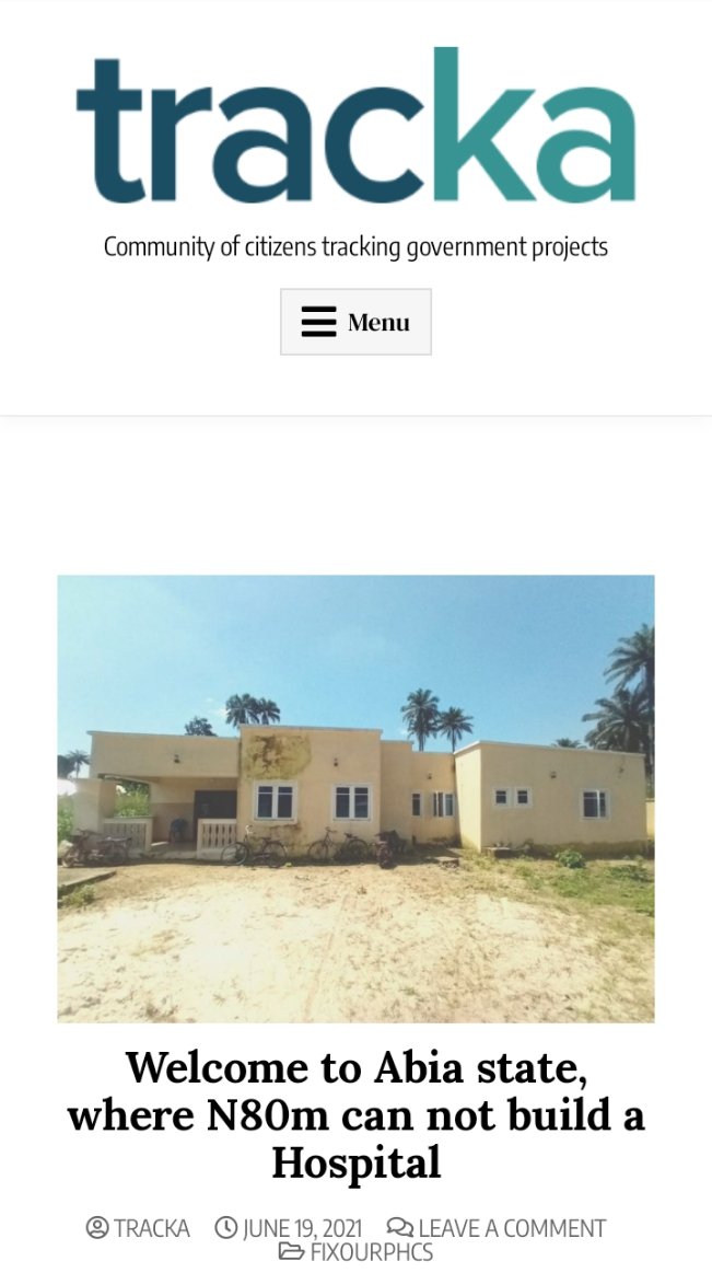 TrackaNG's tweet image. In Abia state, a newly built govt hospital is on the verge of collapsing. Residents do not visit anymore as they fear for their lives and hope the hospital doesn&apos;t kill them.

Read our first story in the #FixOurPHC series here👇
tracka.ng/impact/welcome…