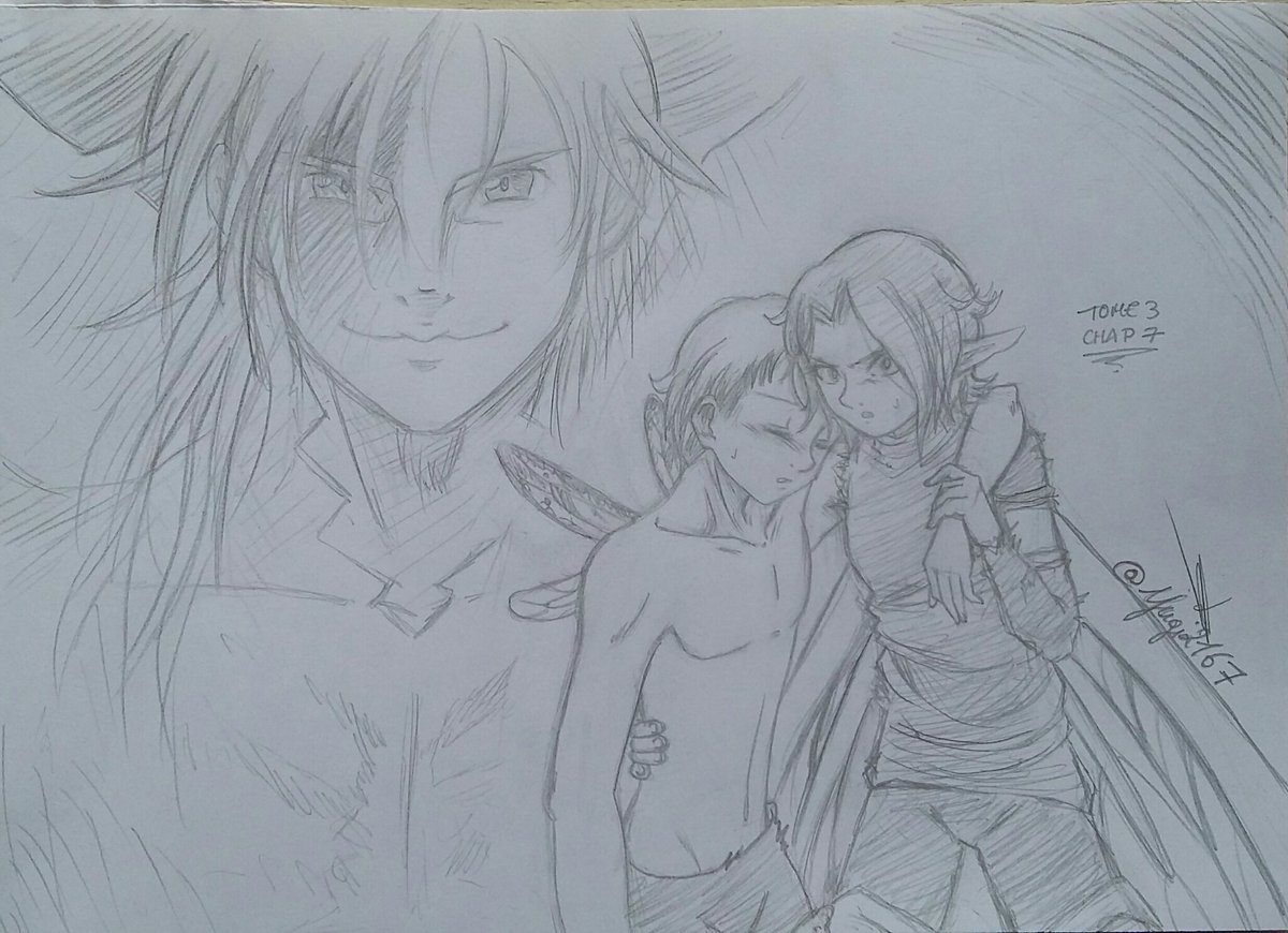 Yugi2167's tweet photo. Le petit dessin illustrant le chapitre 7 de ma #fanfiction de #NanatsuNoTaizai / #SevenDeadlySins "Protection de Fées" tome 3 : ) On avance petit à petit !

#King #fairyking #harlequin #oc #kingdemon #meliodas #originalcharacter #fée #fairy #roidesdémons https://t.co/hC2QRjCYDv