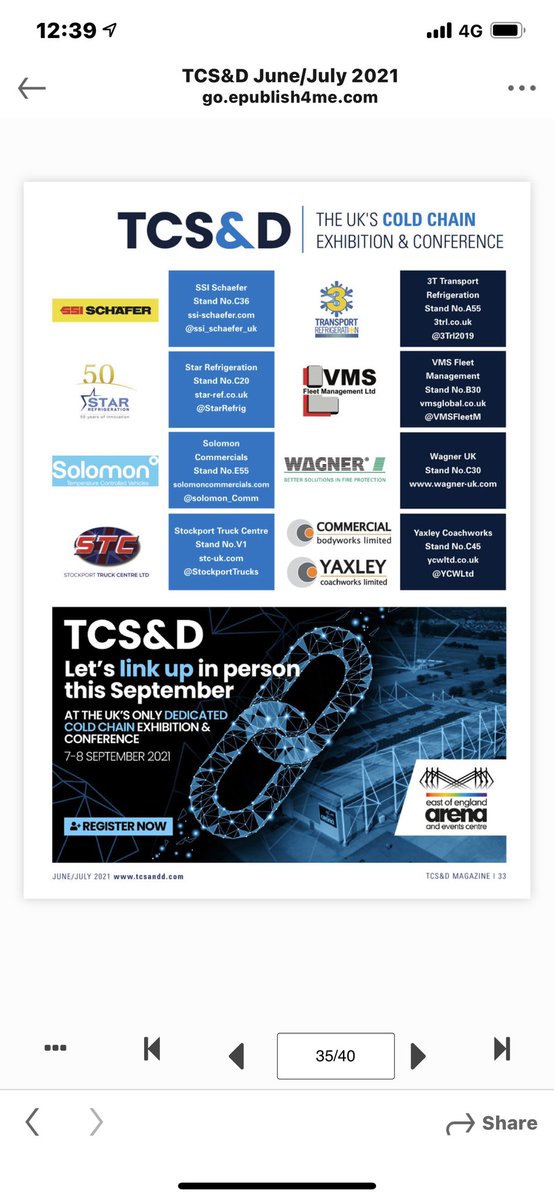 3Trl2019's tweet image. If you find yourself free at the @TCSDShow this September, why not come and pay us a visit at stand number A55 and see what we can do for you. #3trl #NationwideCoverage #Service #SupplyChain #TransportRefrigeration #ColdChain