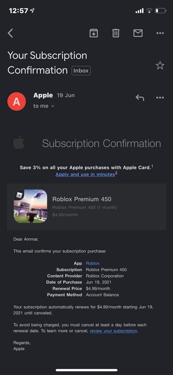 JoeGame77284596's tweet photo. Hey @Roblox @KreekCraft @KonekoKittenYT @SharkBloxYT 
I purchased a premium yesterday at 19jun 2021 using iTunes card and the money is gone the purchase is completed and i got nothing, no robux, no premium and when i repurchase a message pop I'm already a member while I'm not https://t.co/soV2jqiRPQ