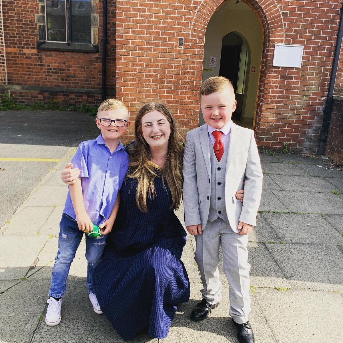 lisha21wilde's tweet photo. We had a great day celebrating Archie’s communion yesterday 💙 @_misschadwick @MissKeiley It was lovely having Miss Keiley there to share their special day 💙 https://t.co/c8xFguYJxK