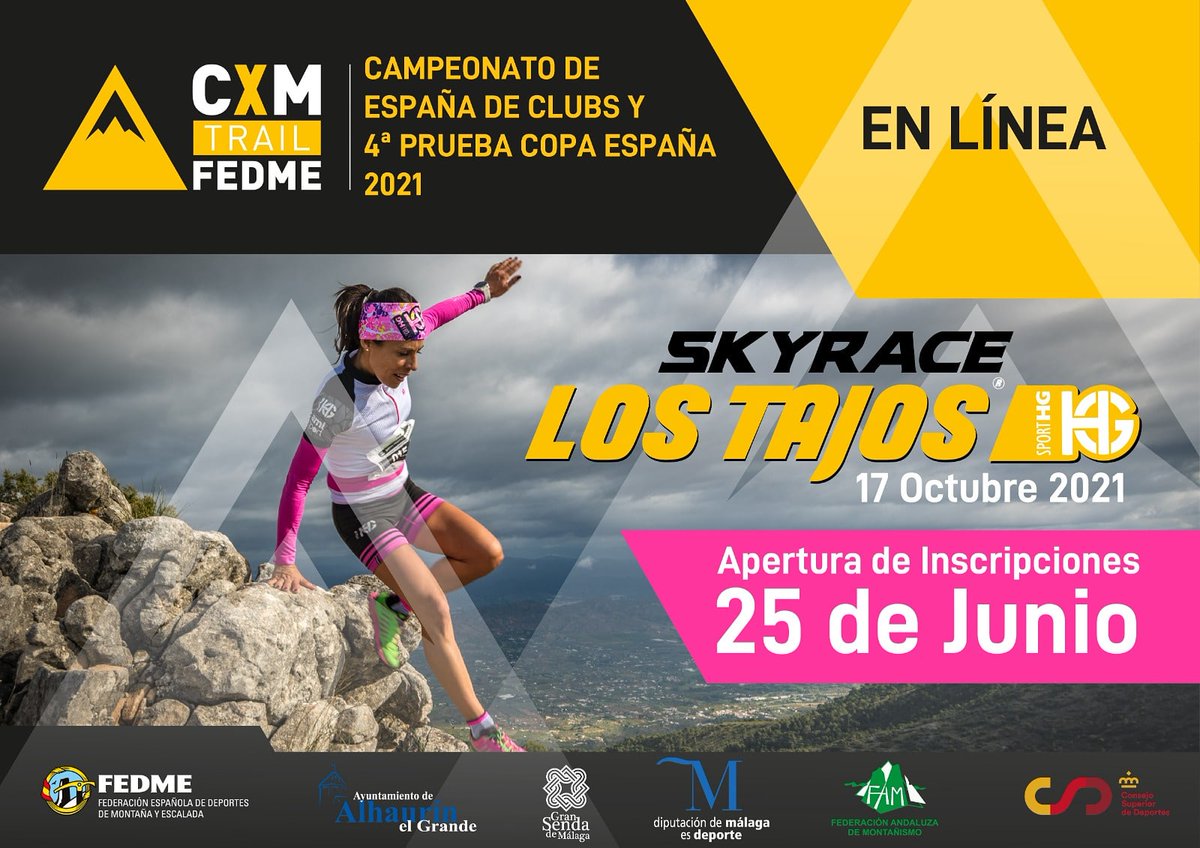 Empieza la cuenta atrás. 3, 2, 1 💣💣💣.
📢 APERTURA DE INSCRIPCIONES 📢
Viernes 25 de Junio, 20:00 h.
Plazas muy limitadas, no lo dejes para el último momento.
Toda la información en : lostajosskyrace.com