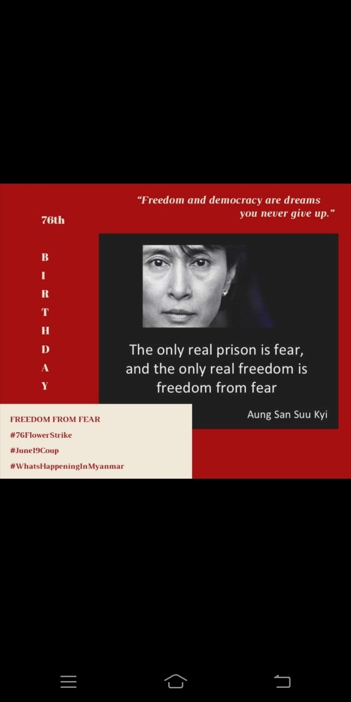 Belated Happy 76th Birthday, our mother, Amay Aung San Suu Kyi 