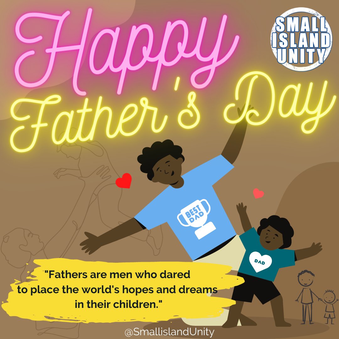 S_islandUnity's tweet photo. "To the world you are my Dad. But to me you are the world." Happy Father's Day from All of us at the Small Island Unity Foundation
#SmallIslandUnityFoundation
#StichtingSmallislandUnity
#SIU
#TeamSIU https://t.co/DutpyuGaOA