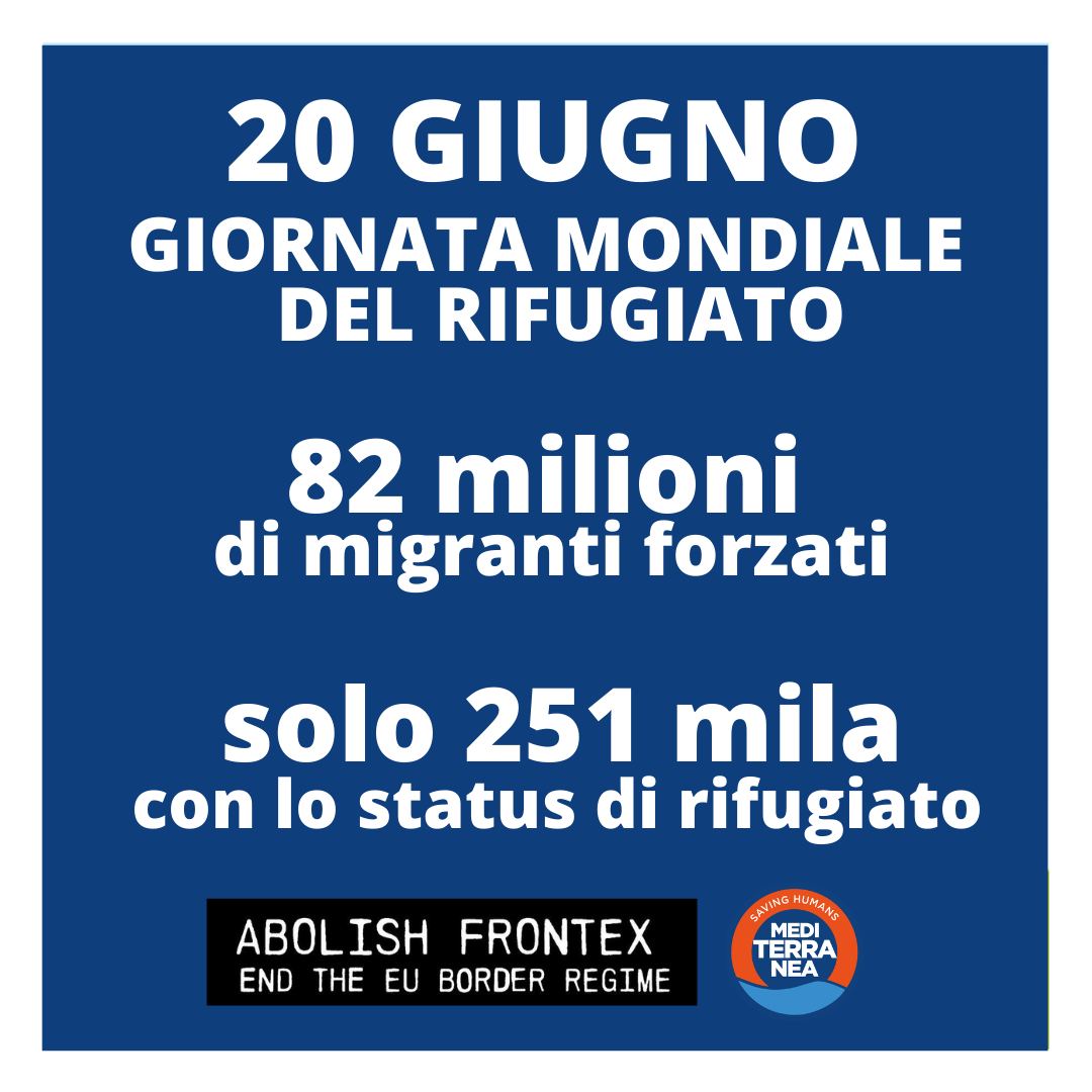 RescueMed's tweet photo. In linea con l'ipocrisia delle istituzioni in tema di migrazione, oggi si festeggia la giornata del rifugiato quando di fatto questo status sta sparendo.

Su 82 milioni di migranti forzati, solo 251 mila hanno questo stato.

#WorldRefugeeDay #worldrefugeeday2021 https://t.co/eoP8Gv4iEu