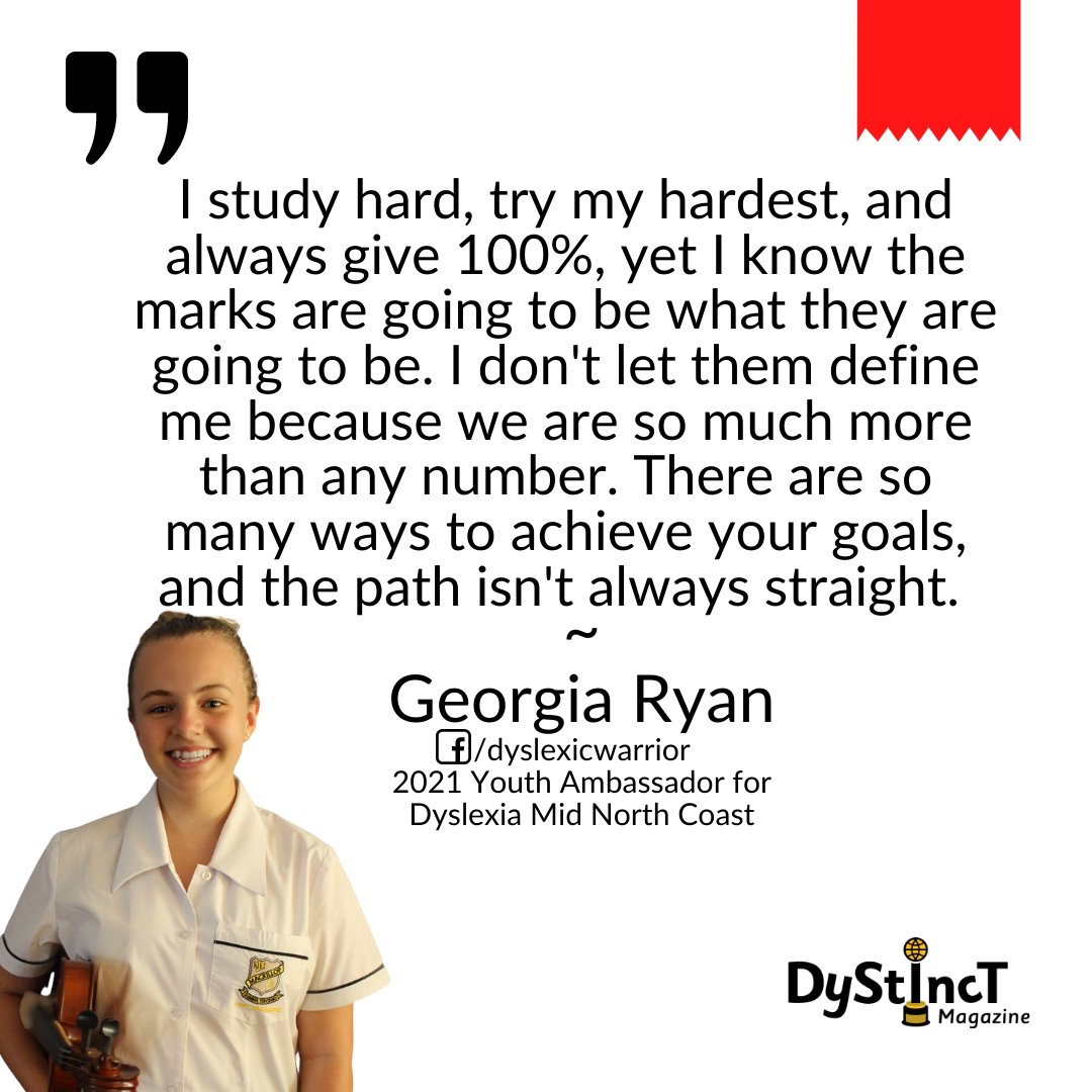 Georgia wants to not only advocate for people who have differences in their thinking and learning abilities but to normalise the way we view learning differences and to help other young people to see their dyslexia in a more positive way.