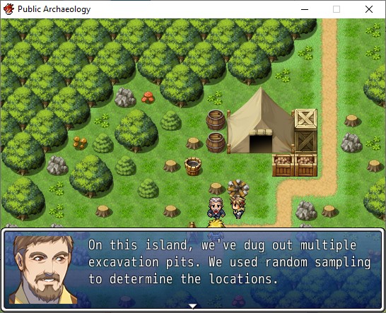 Screenshot Public Archaeology Game