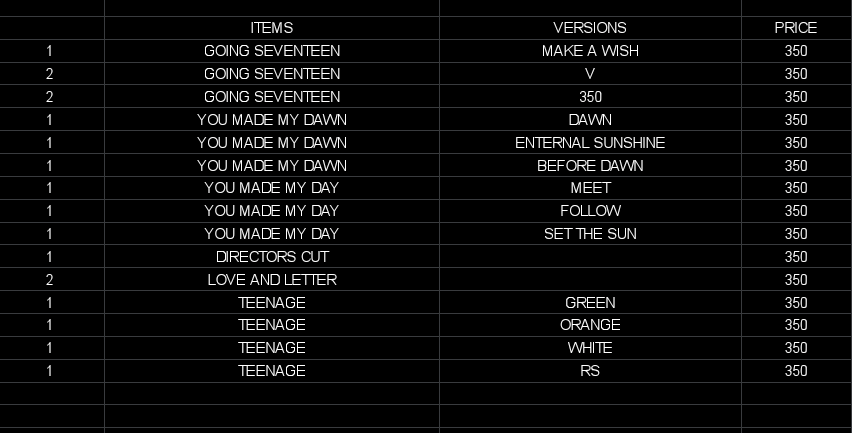 kdiscph's tweet photo. #KDisc_Go
💿SVT UNSEALED ALBUMS💿

💵350 php

INCLUSION:
pb+ob+cd+lenticular or postcard
DOP:After 24hour receiving the OC
ETA: JULY-AUG

COMMENT MINE + item + ver https://t.co/13ltc3sf3t