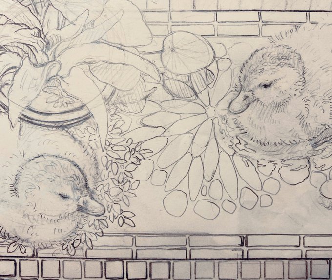 ちょっとずつ描いてる…🦆 