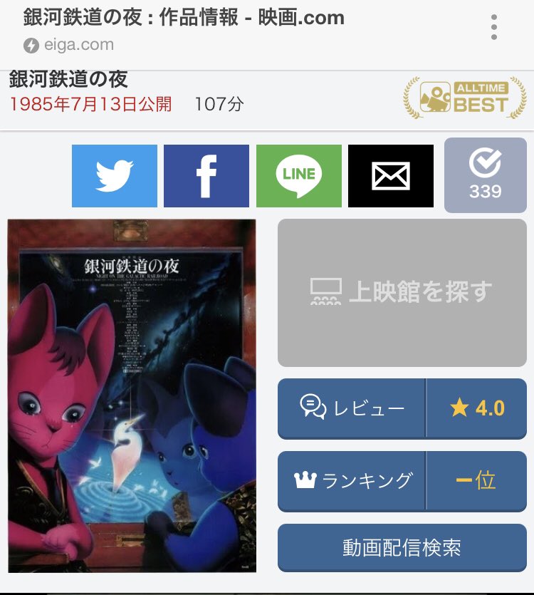 Dr センジュ 宮沢賢治を子に布教中 銀河鉄道の夜の映画はこれが素敵 音楽も素敵