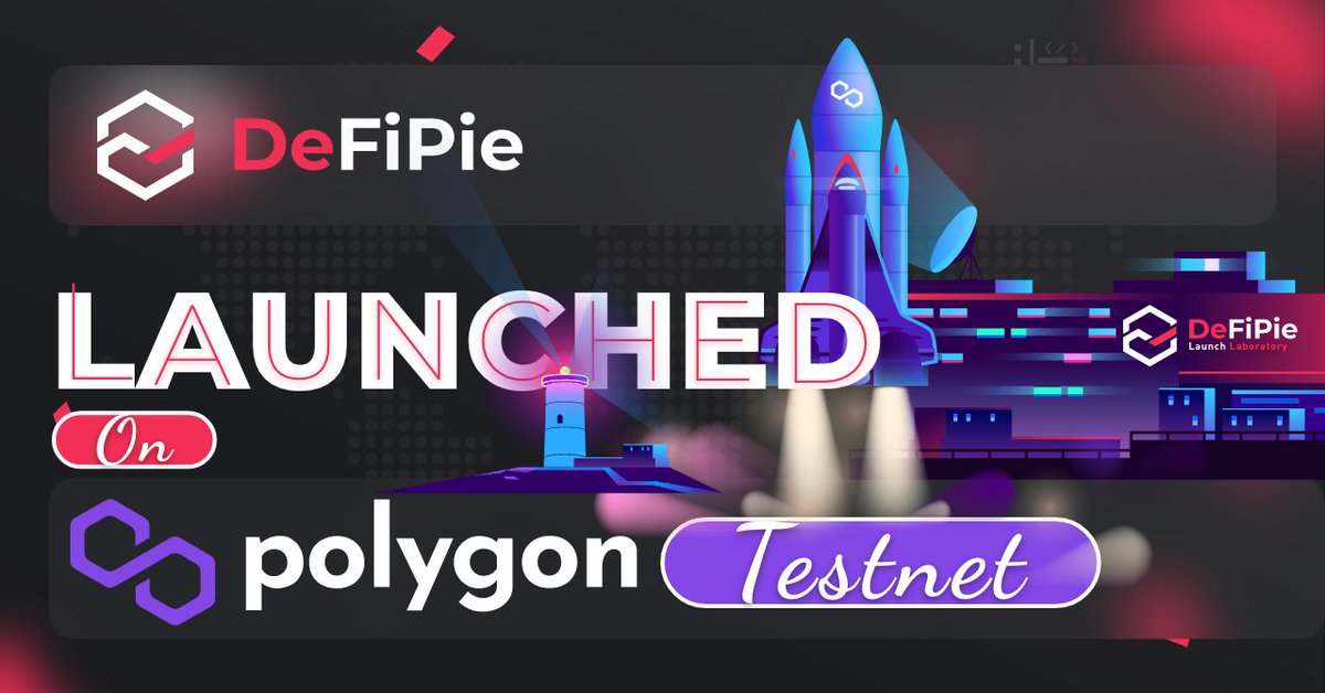 🌀<a href="/defipiepie/">pieLABS (formerly DeFiPie)</a> has launched testnet on <a href="/0xPolygon/">Polygon | POL</a>

🌀<a href="/defipiepie/">pieLABS (formerly DeFiPie)</a> a multi-chain lending protocol which allows everyone to create lending pools for any assets on Ethereum and Binance Smart Chain networks.

🔽INFO
app.defipie.com

#PolygonSpace