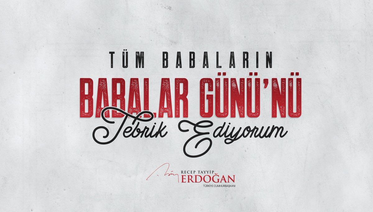 Bir ömür ailesine kol kanat geren, her türlü imkânını, vaktini, birikimini evlatlarının geleceği için seferber eden tüm babalarımızın #BabalarGünü’nü tebrik ediyorum.

Başta şehitlerimiz olmak üzere ahirete irtihal etmiş tüm babaları, büyüklerimizi rahmetle yâd ediyorum.