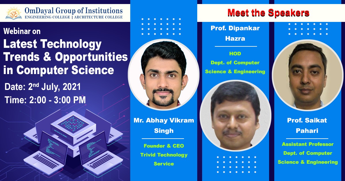 TrividTech's tweet image. Webinar on &quot;Latest Technology Trends &amp;amp; Opportunities in Computer Science&quot;