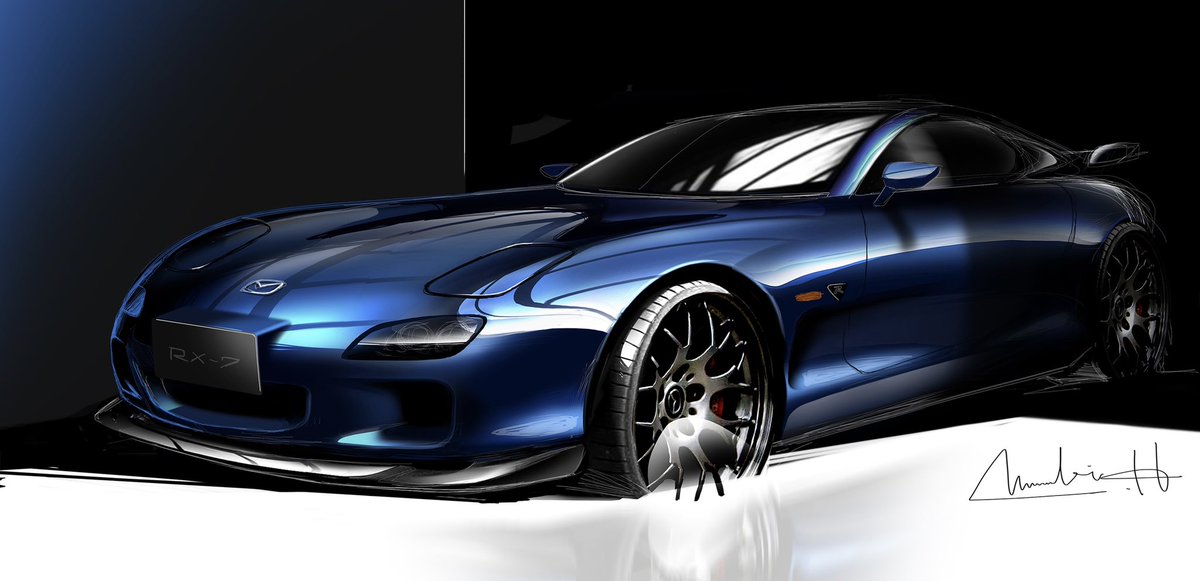 Masaki Mazda Rx 7 Fd3s Spirit R 昔シェアハウスの同居人が乗ってたfd よく乗せてもらった思い出の車 カーデザイン カーイラスト カースケッチ Mazda Rx7 Fd3s