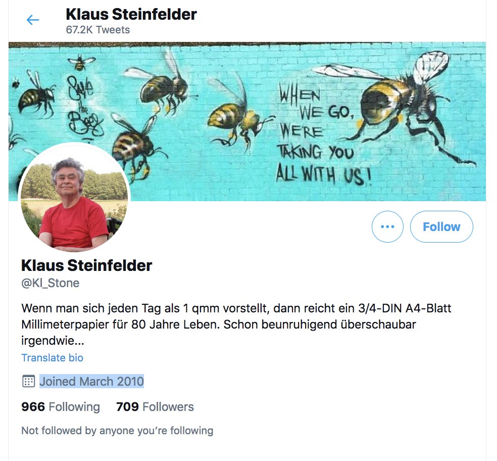 Thread about actors:Story about another BillionairesForFuture actor.Meet Klaus. He is connected to BFF uncle: Joas.Joas first followers are WeDontHaveTime and Svein T.Same pattern of 100s of follows of FFF accounts.Remember Greta holds WeDontHaveTime poster at the start?