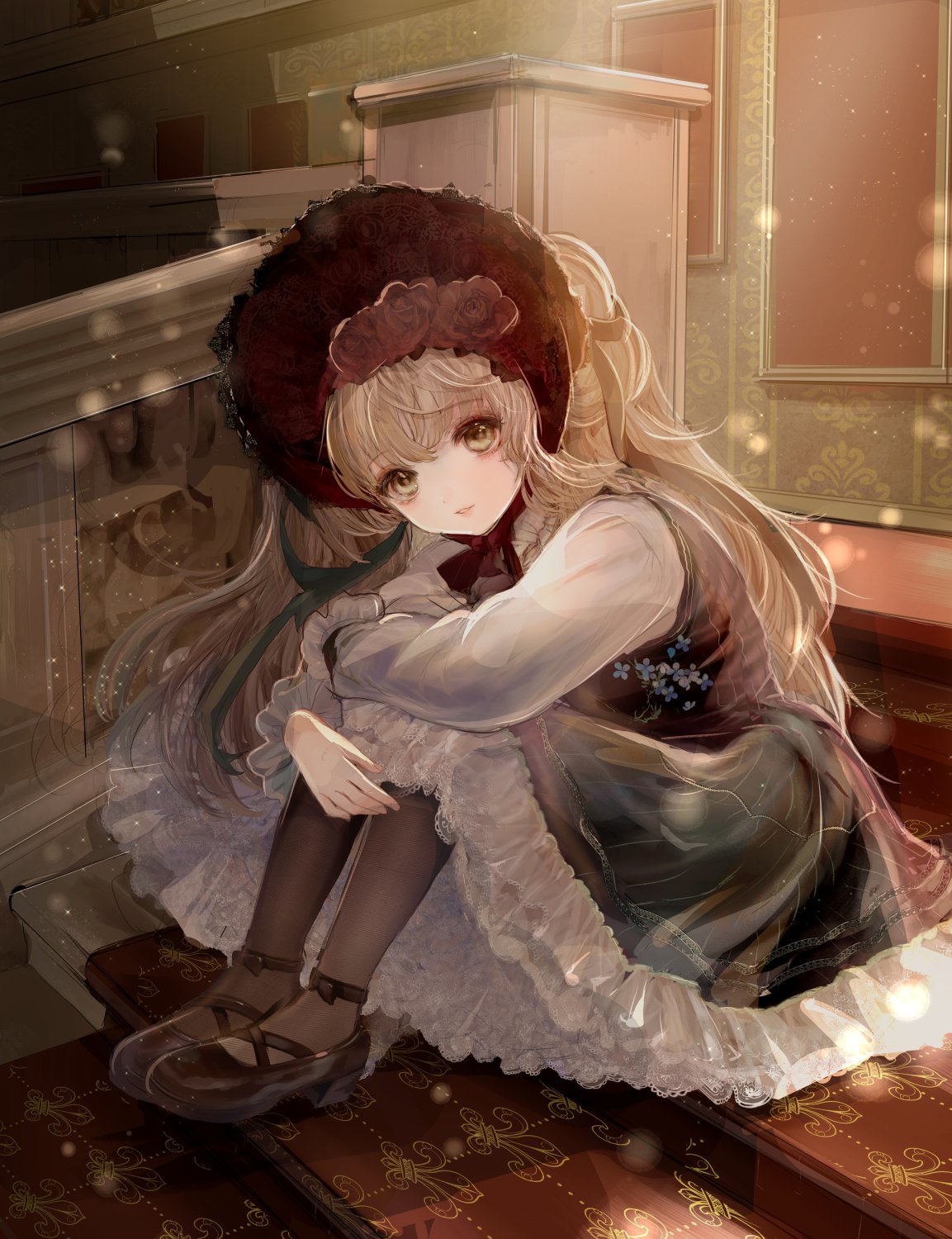 こもりひっき 幻想少女絵 薔薇のヘッドドレスの少女 背景あり版 みんなで楽しむtwitter展覧会 絵描きの輪 イラスト塾 T Co M4guvav6d3 Twitter