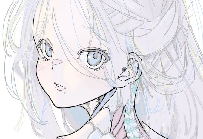 髪で隠れてしまうのに耳介まで描き込んでしまう筋骨格フェチ… 